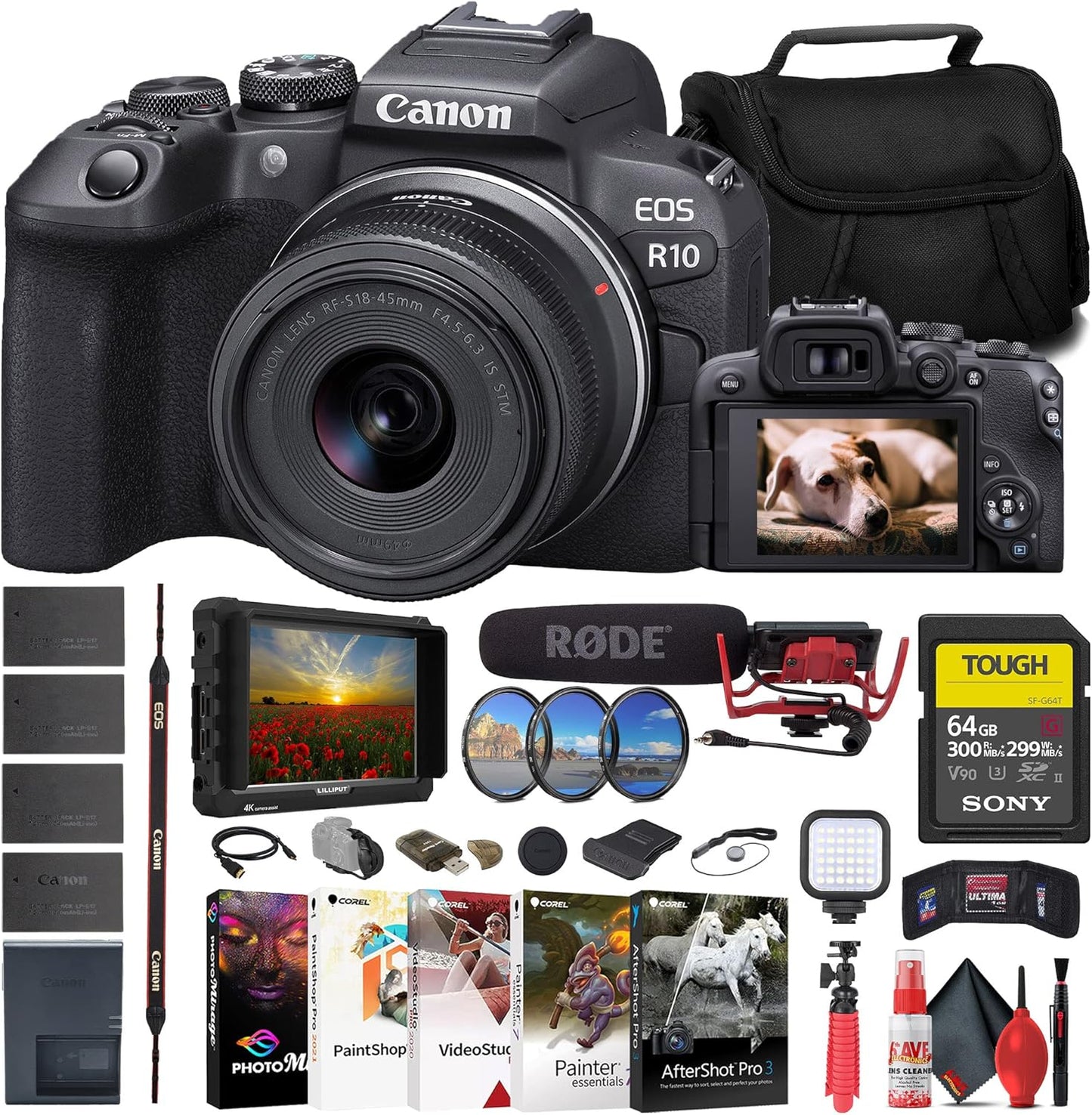 Canon 5331C009 EOS R10 Mirrorless Camera Bundle