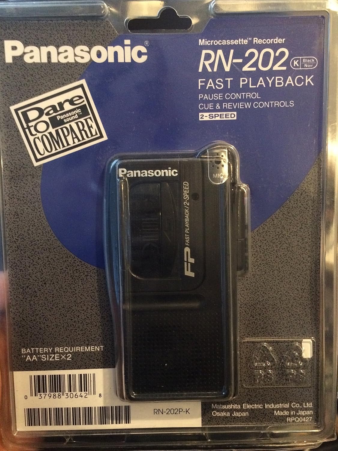 Panasonic RN-202 Microcassette Voice Recorder Portable