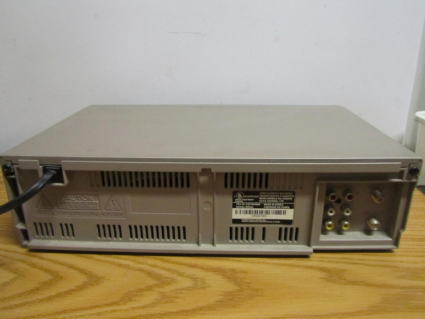 RCA VR637HF 4-Head Hi-Fi Stereo VCR