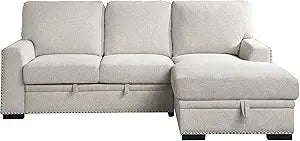 Lexicon Winona Beige Sectional Sofa with Chaise