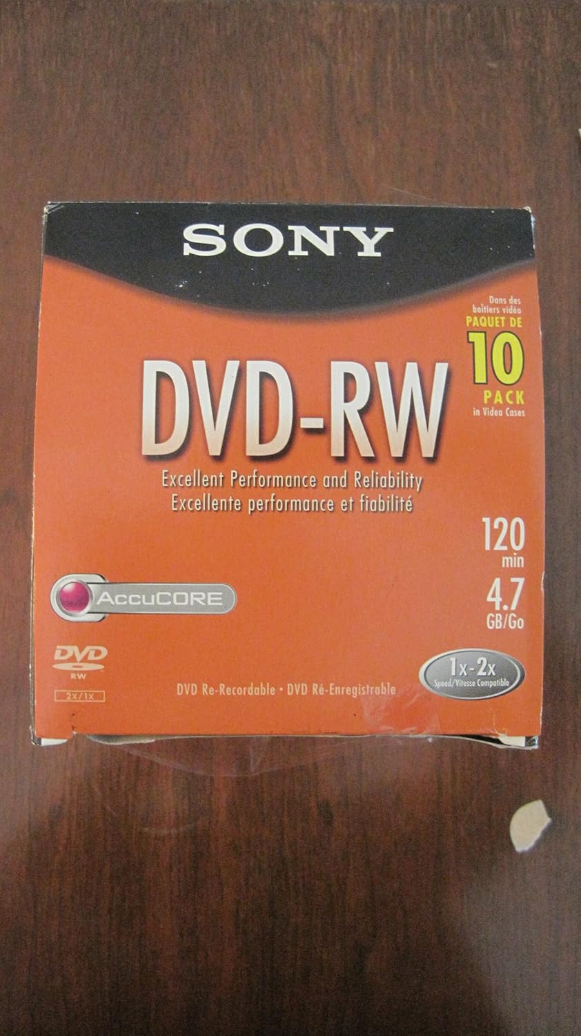 Sony 4328278791 DVD-RW Discs 9-Pack Rewritable