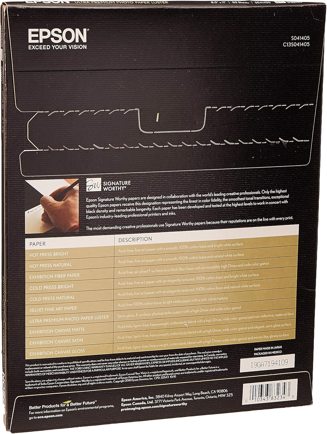 Epson S041405 Ultra Premium Photo Paper Luster