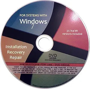 Microsoft Windows 7 All in One Recovery Restore Re-install DVD (32/64 Bit)
