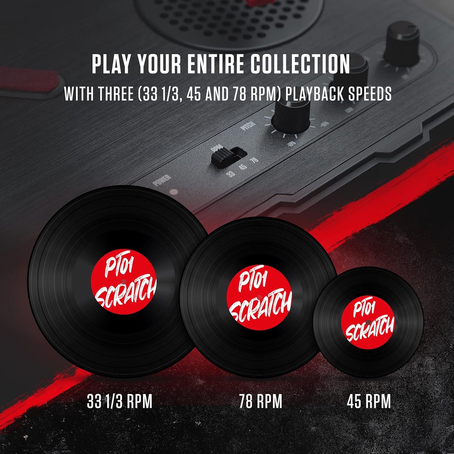 Numark PT01 Scratch Portable DJ Turntable
