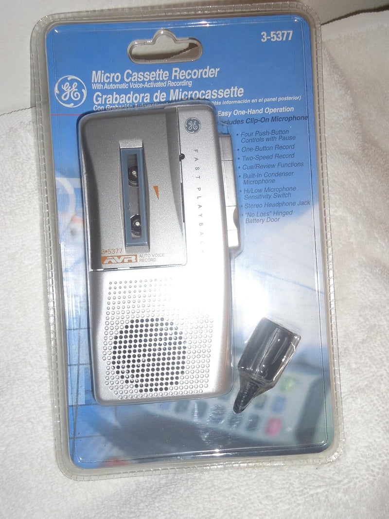 GE 35373 Portable Microcassette Voice Recorder — main product image