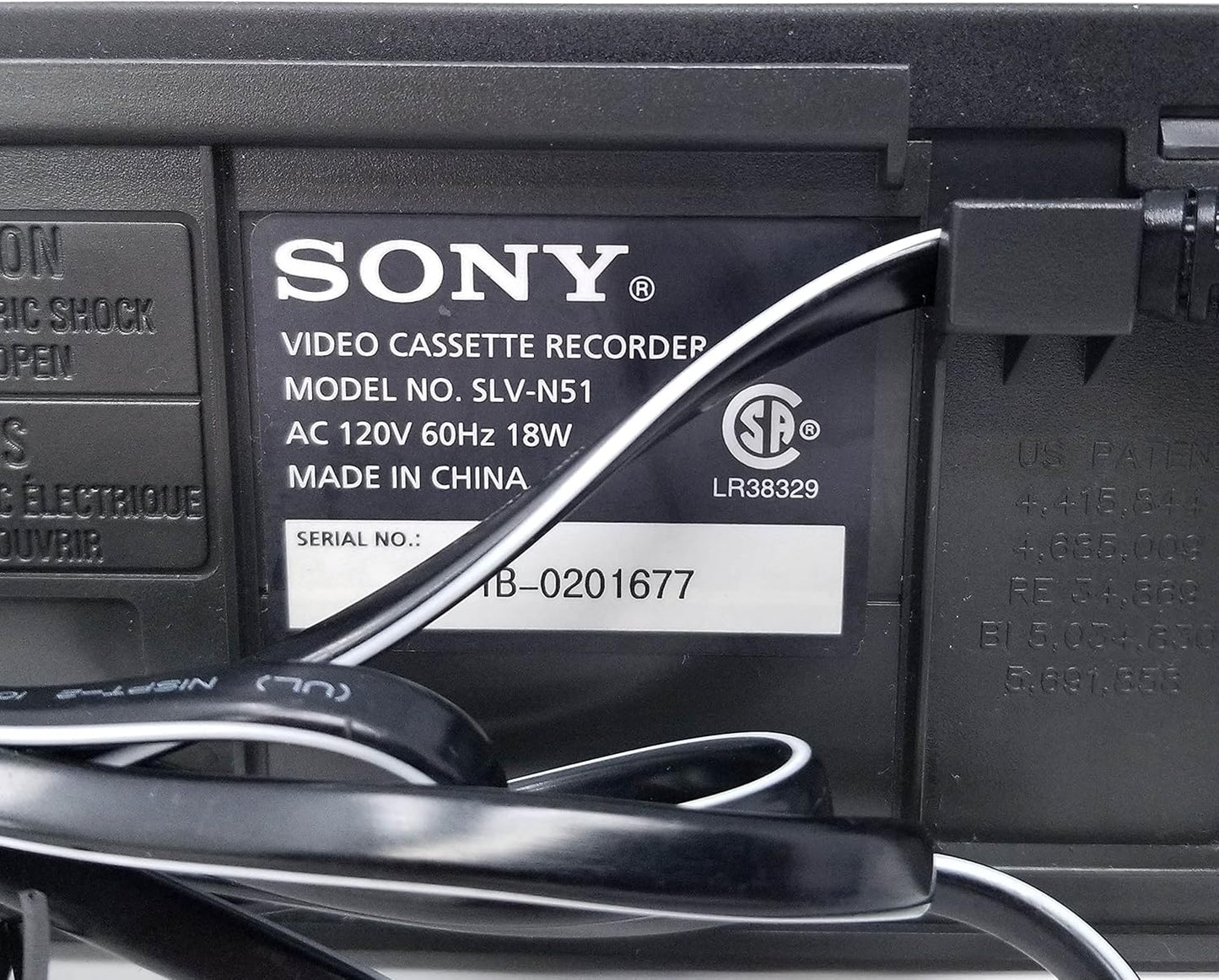 Sony SLVN51 4-Head Hi-Fi VCR VHS Player