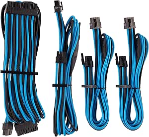 Corsair CP-8920221 Premium Sleeved PSU Cables Blue/Black