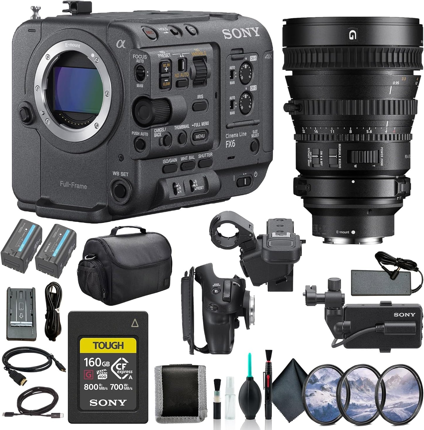 Sony ILME-FX6V_AV_8 FX6 Full-Frame Cinema Camera Kit with Lens