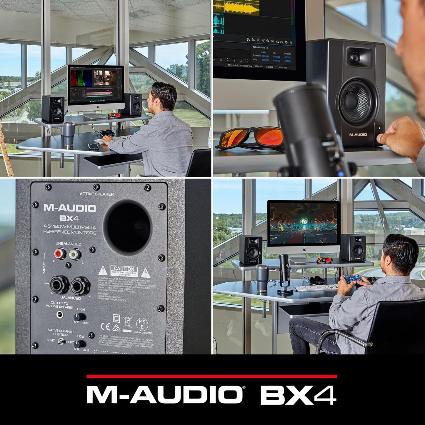 M-Audio BX4 Studio Monitors - 4.5 Inch PC Speakers