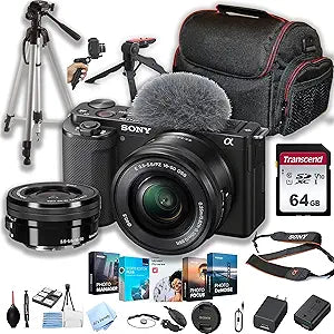 Sony ZV-E10 Mirrorless Camera 16-50mm Lens Bundle