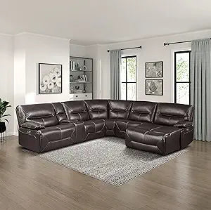 Lexicon 194840171010 Jenkins Power Reclining Sectional Brown