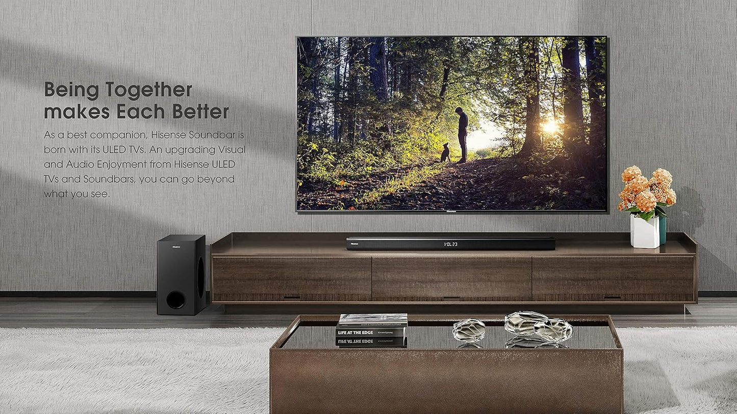Hisense HS218 2.1 Channel Soundbar with Subwoofer (Renewed)