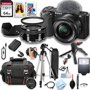Sony ZV-E10 16-50mm Mirrorless Vlogging Camera Bundle