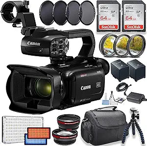 Canon XA65 Professional UHD 4K: Camcorder Bundle w/ Accessories