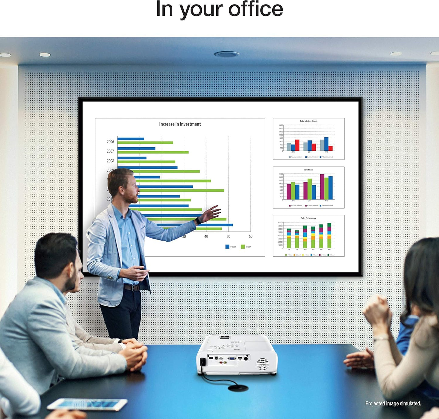 Epson V11HA02020-N Pro EX7280 WXGA 3LCD Projector - 4000 Lumens (Renewed)