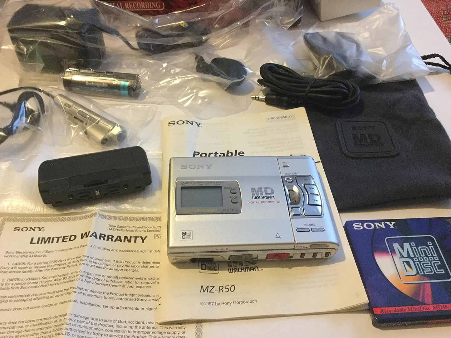 Sony Mzr50 Portable Minidisc Recorder - Original Box