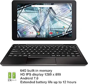 RCA 10.1" HD IPS Tablet - Keyboard Included (Renewed)