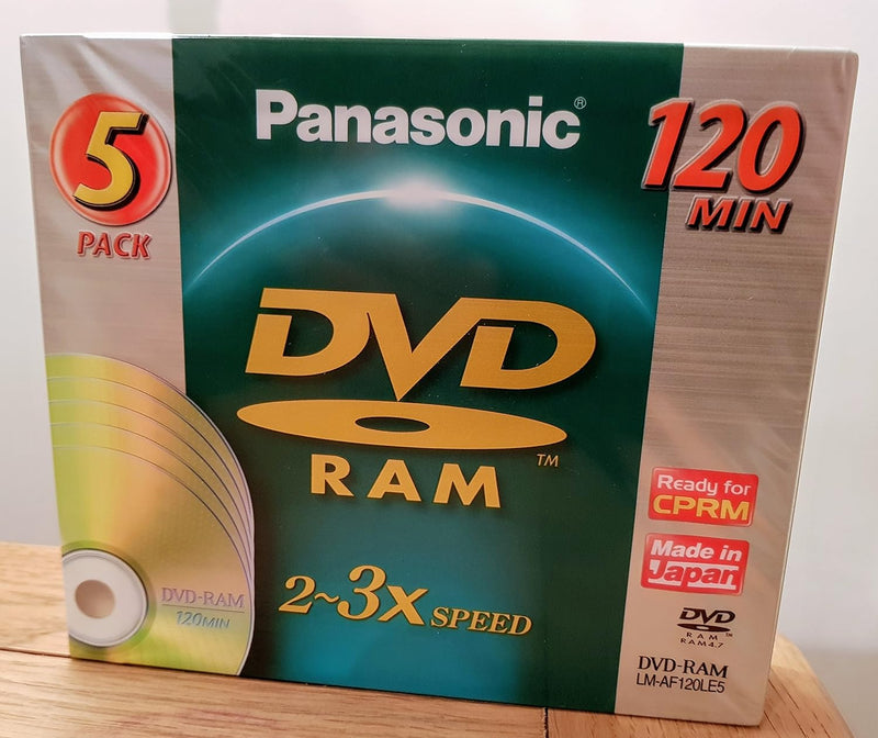 Panasonic LM-AF120LE5 5 x DVD-RAM 4.7GB Discs — main product image