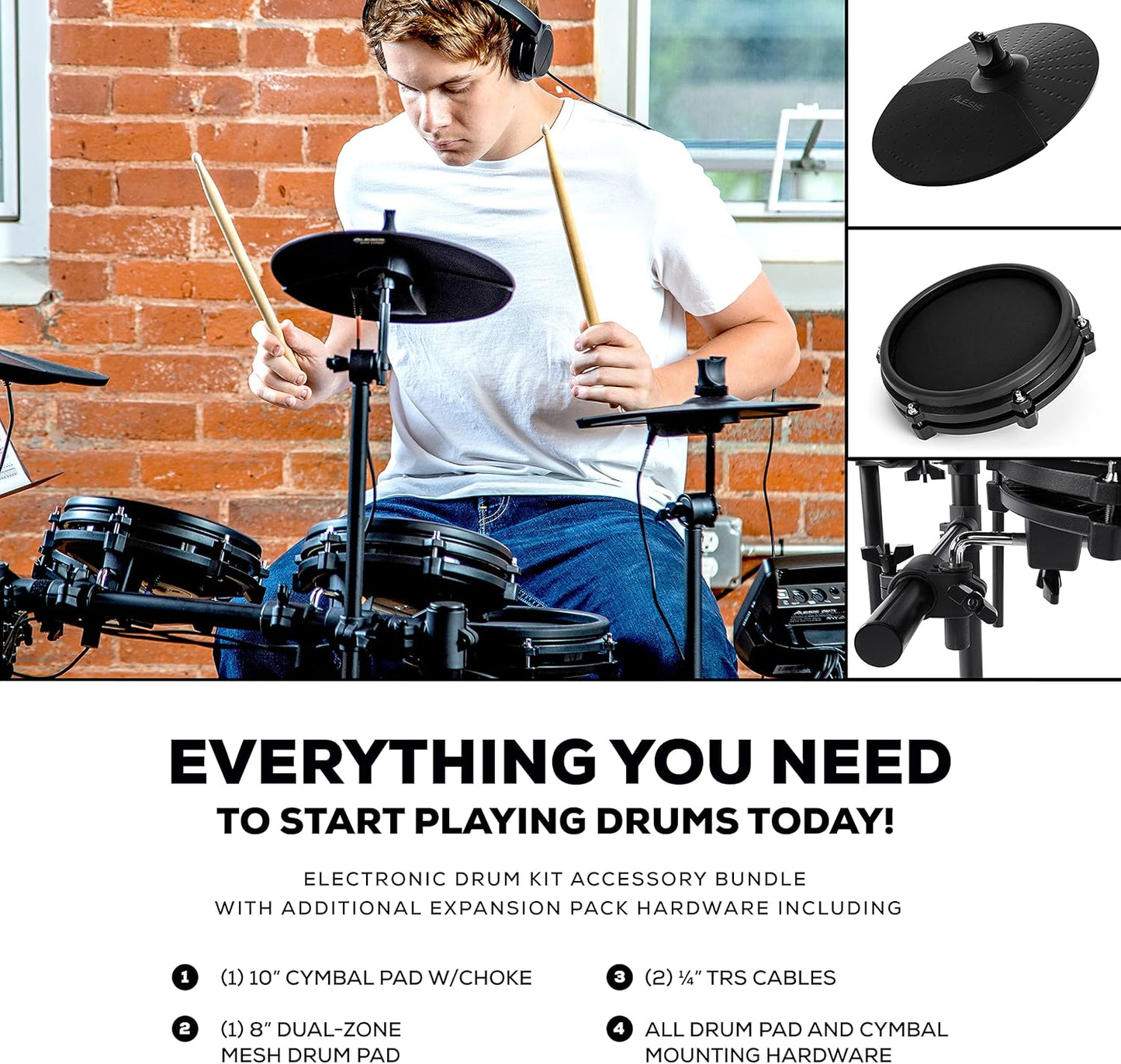 Alesis 9905a0f5 Nitro Mesh Kit Electronic Drum Set