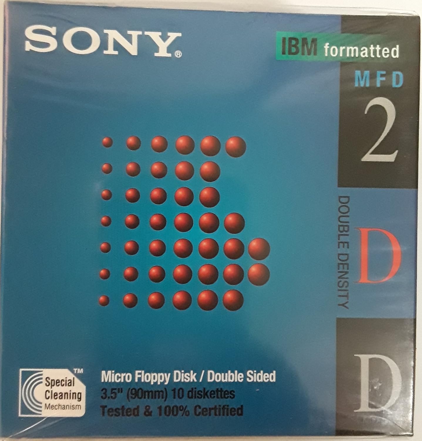 Sony 10MFD2DDCF 3.5" 1MB Floppy Disks (10-Pack)