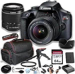Canon EOS Rebel T100 DSLR Camera EF-S 18-55mm Lens Bundle