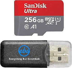 SanDisk 4351666460 256GB Micro SDXC Bundle