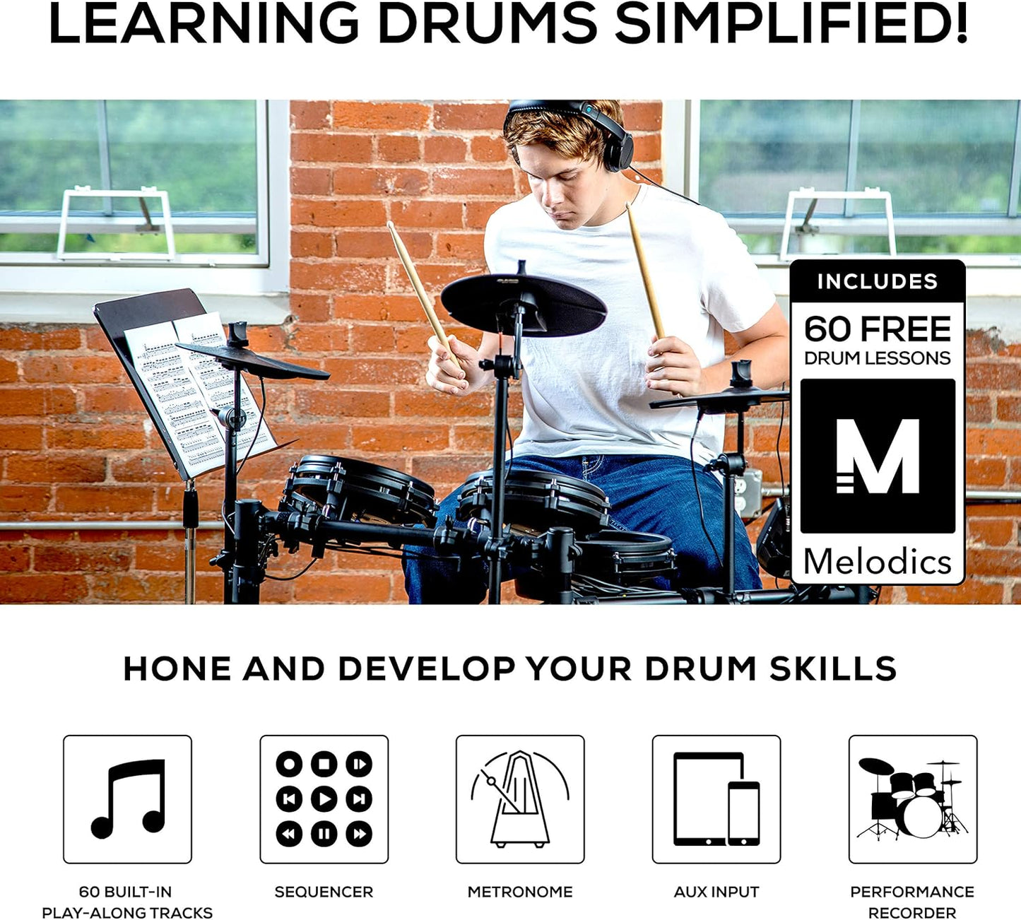 Alesis Drums Nitro Mesh Kit: Complete Electric Drum Set Bundle
