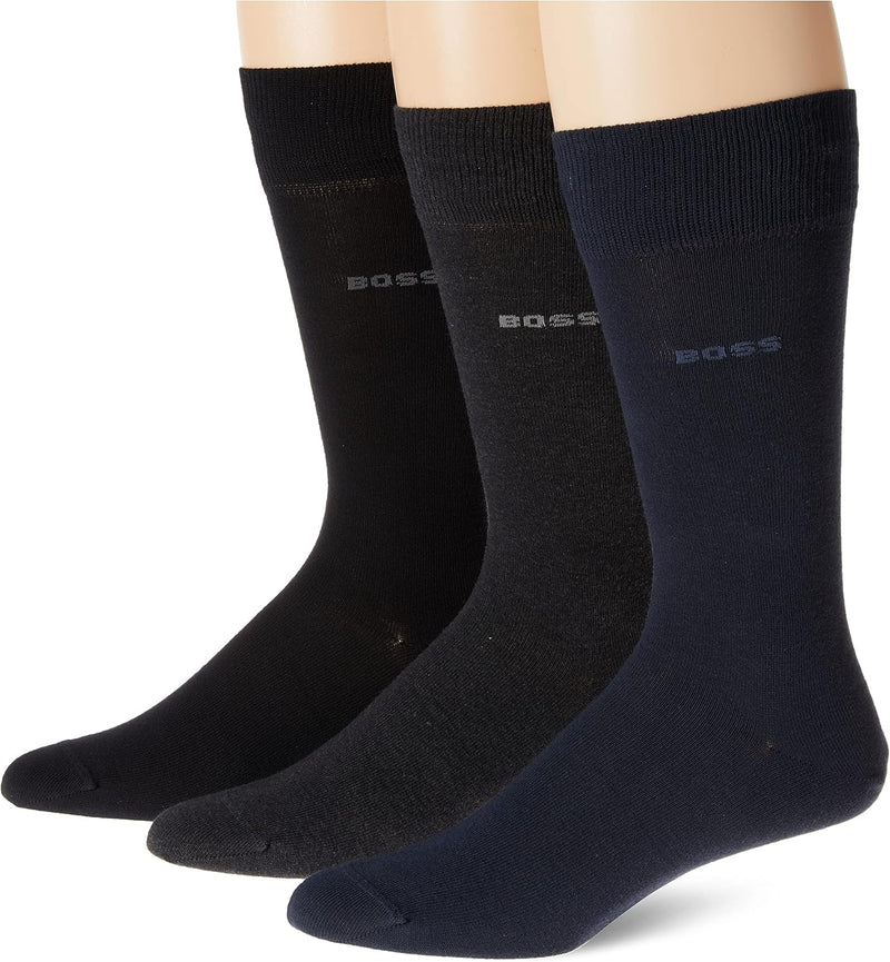 Boss 3-Pack Solid Cotton Men's Gift Socks Set — main product image