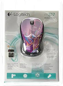 Logitech M317 Paisley Pond Purple Wireless Mouse