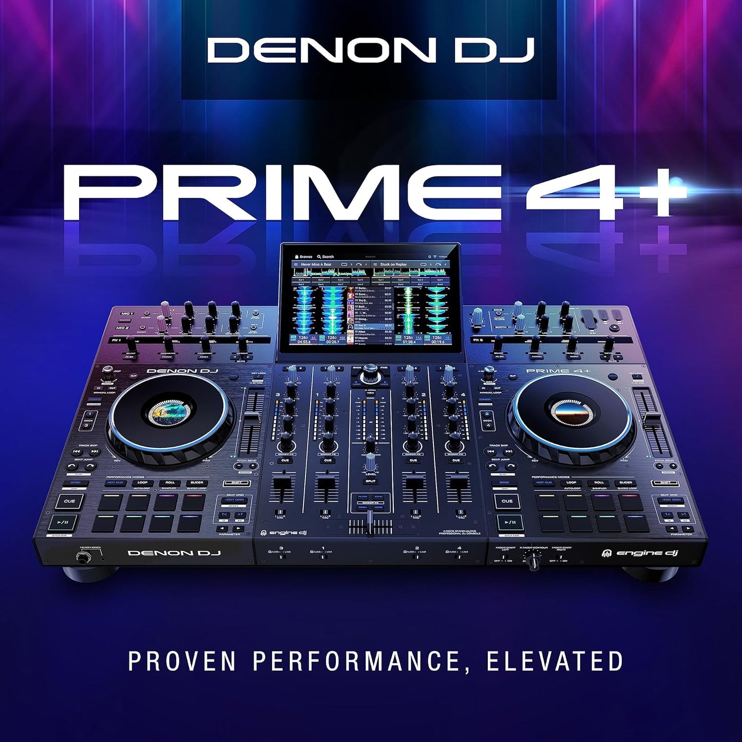 Denon DJ PRIME4+ 4-Deck Stem DJ Controller