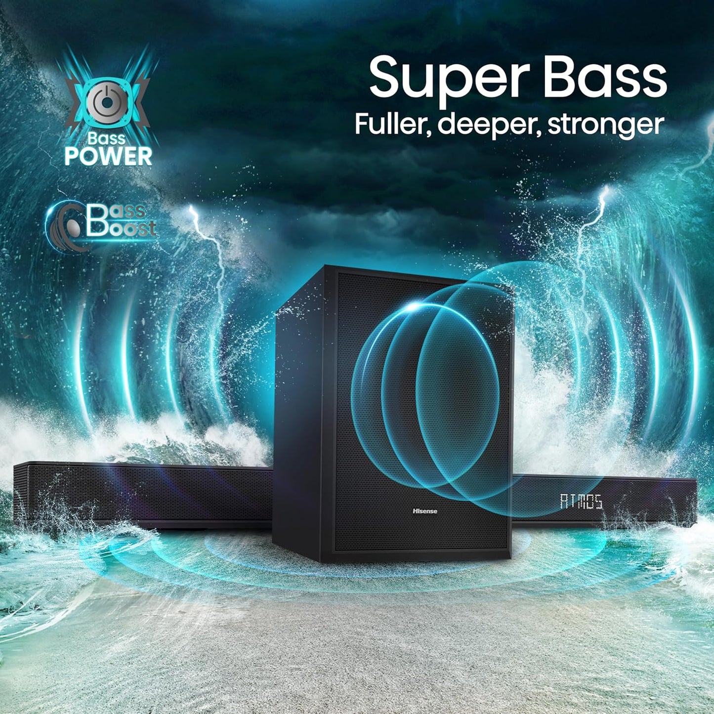 Hisense AX5125H 5.1.2 Dolby Atmos Soundbar & Subwoofer (Renewed)