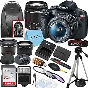 Canon EOS Rebel T7 DSLR Camera 18-55mm Lens Bundle