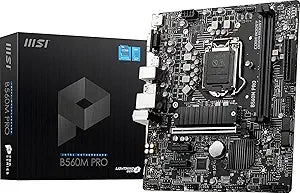 MSI B560M PRO Motherboard - mATX, Intel 11th/10th Gen, PCIe 4