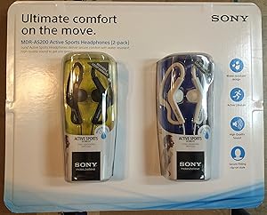 Sony MDR-AS200/SAMS Active Sports Headphones (2-Pack)