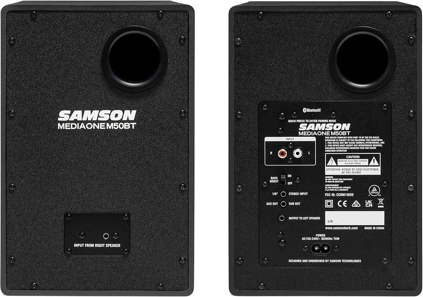 Samson SAM50BT MediaOne M50BT 5" Powered Bluetooth Studio Monitors