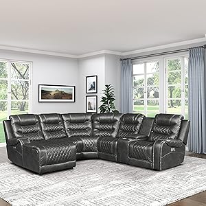 Lexicon 194840176305 Derringer Power Reclining Sectional — main product image