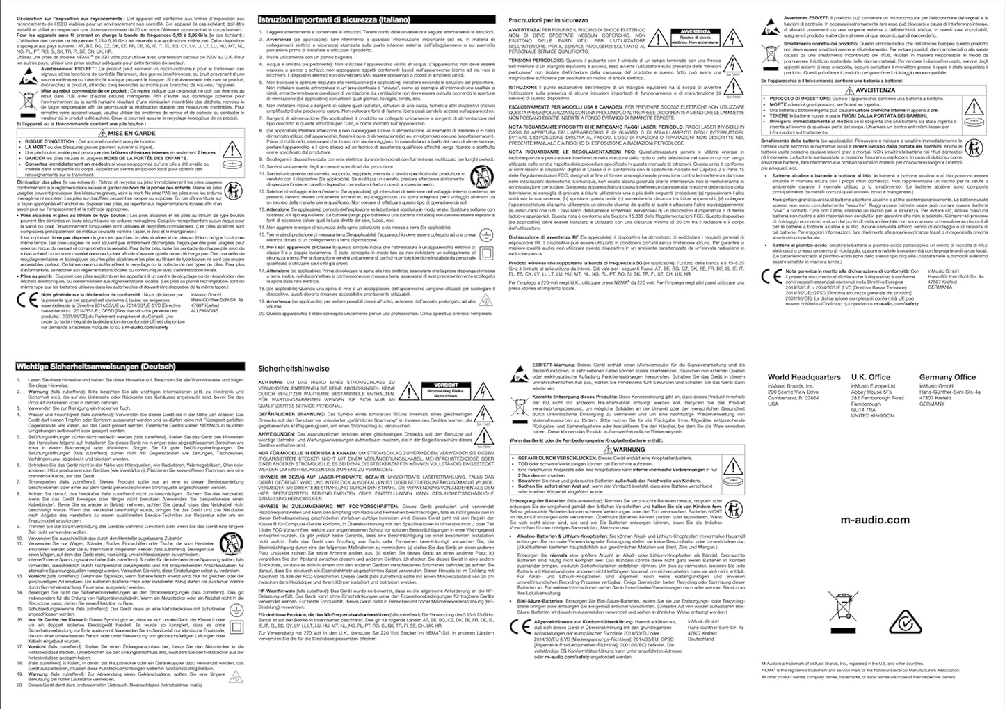 M-Audio BX4 Studio Monitors - 4.5 Inch PC Speakers