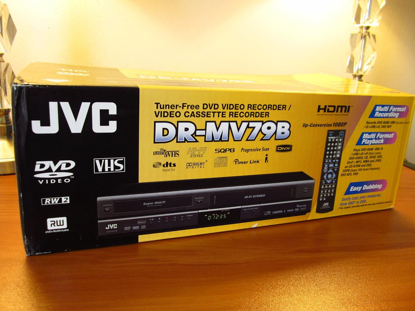 JVC DRMV79B 1080p Upconverting DVD Recorder VCR Combo