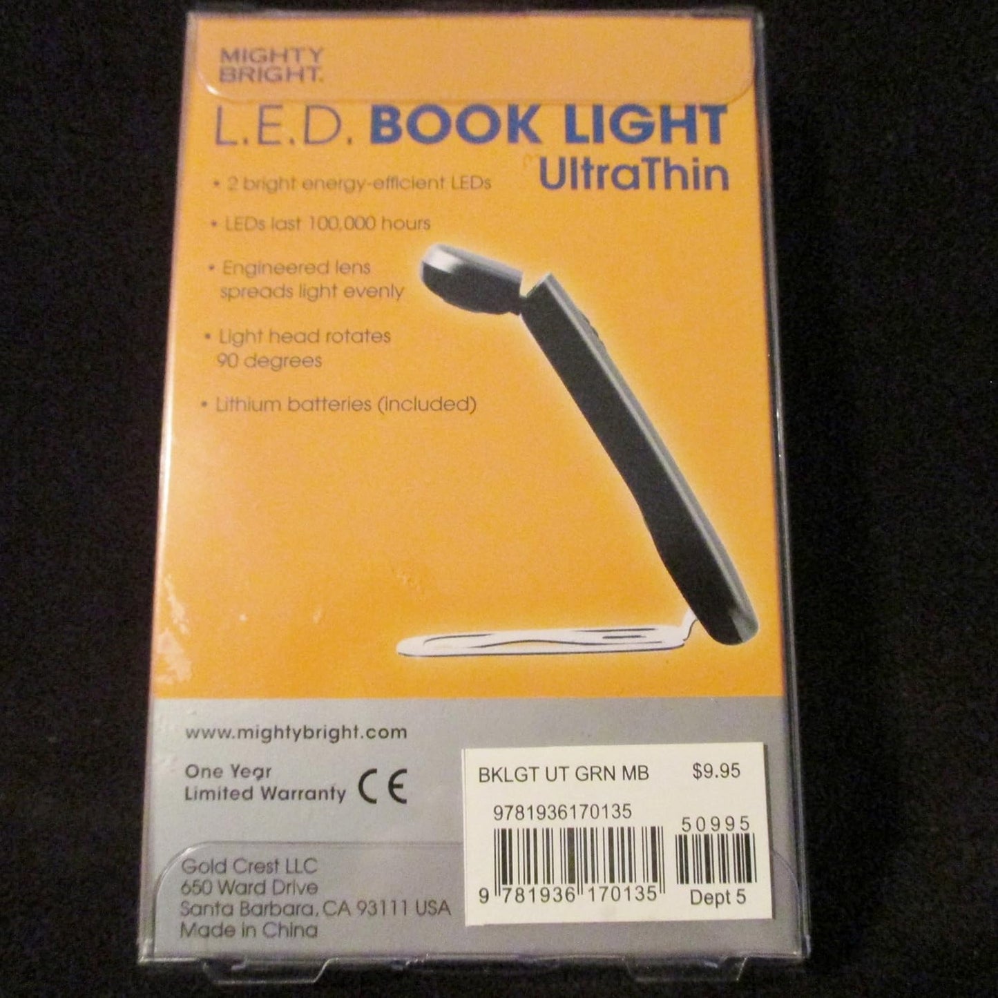 Mighty Bright L.E.D. Book Light Ultra Thin Green