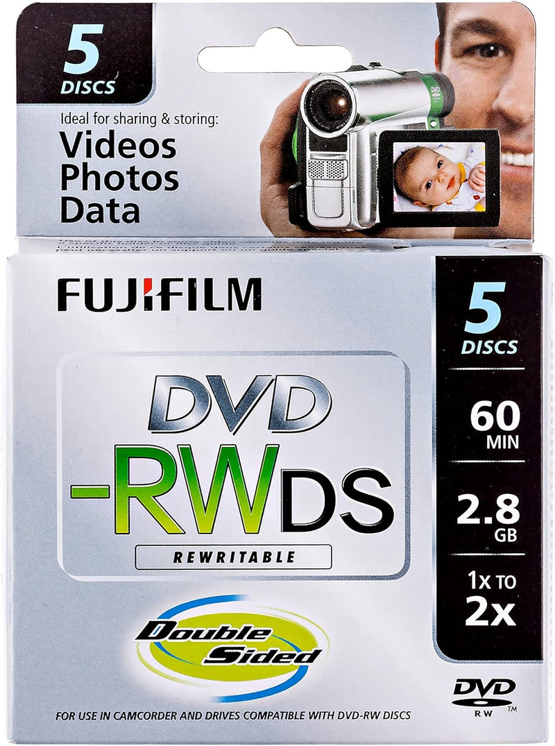 Fujifilm 25322008 8cm DVD-RW 2.8GB 5-Pack — main product image