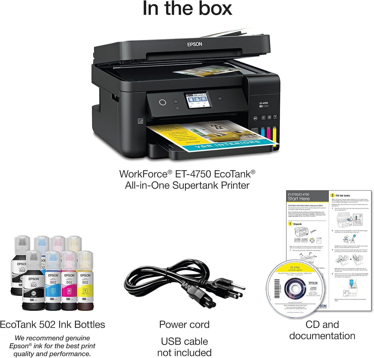 Epson C11CG19201 WorkForce ET-4750 EcoTank All-in-One Printer