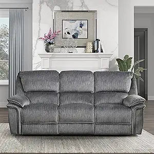 Lexicon 194840172697 Braddock Gray Reclining Sofa — main product image