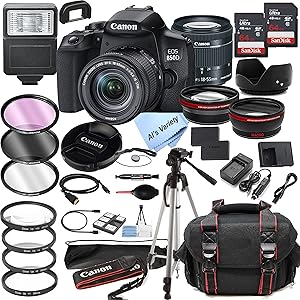 Canon EOS 850D Rebel T8i DSLR Camera 18-55mm Bundle
