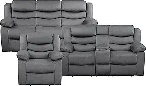 Lexicon 194840135623 Farren Fabric 3-Piece Living Room Set