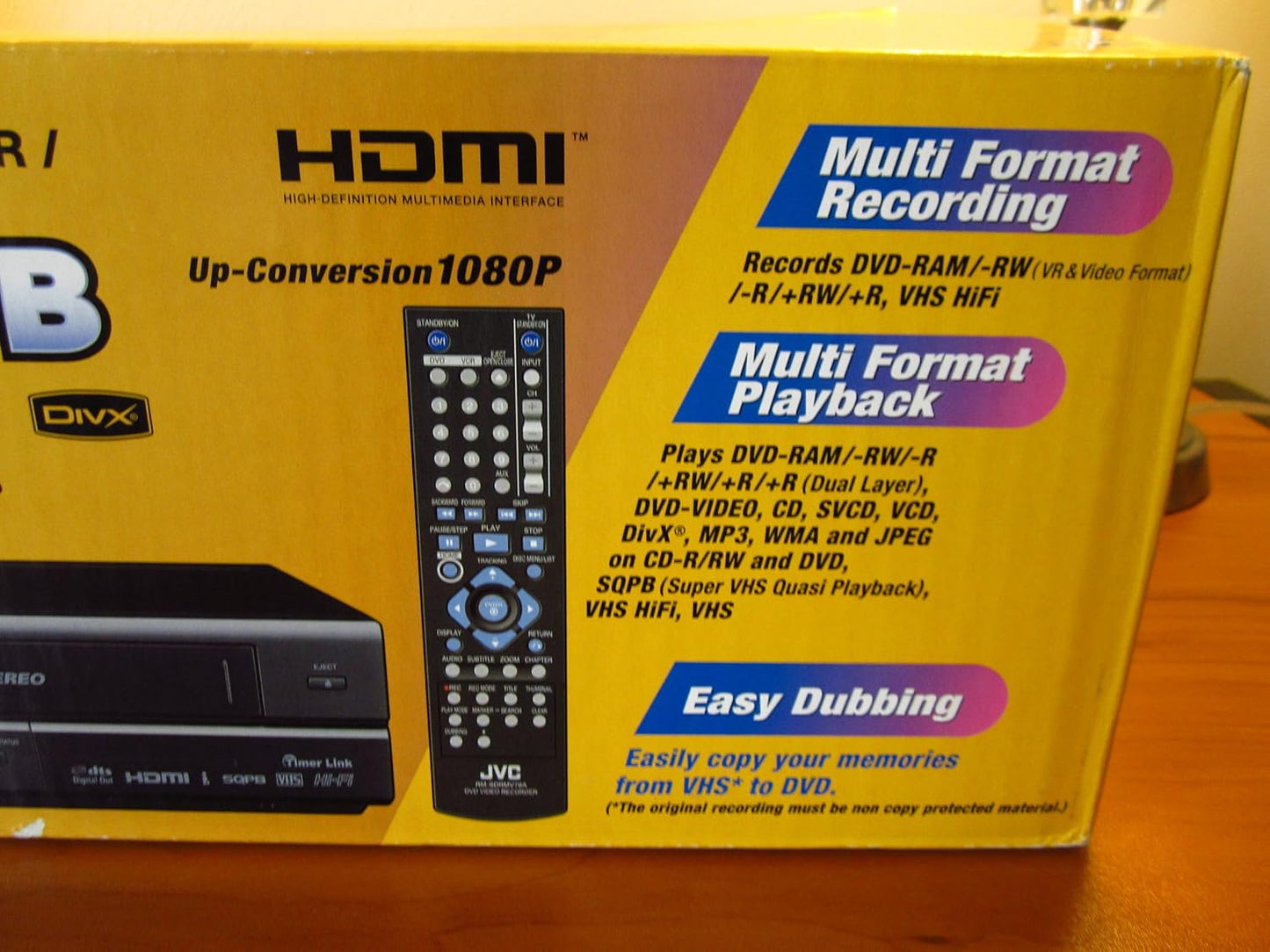 JVC DRMV79B 1080p Upconverting DVD Recorder VCR Combo