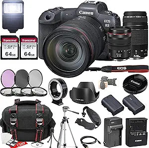 Canon EOS R5 Mirrorless Camera - 24-105mm Lens Bundle - Renewed