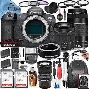 Canon EOS R5 4147C002 Mirrorless Camera Bundle