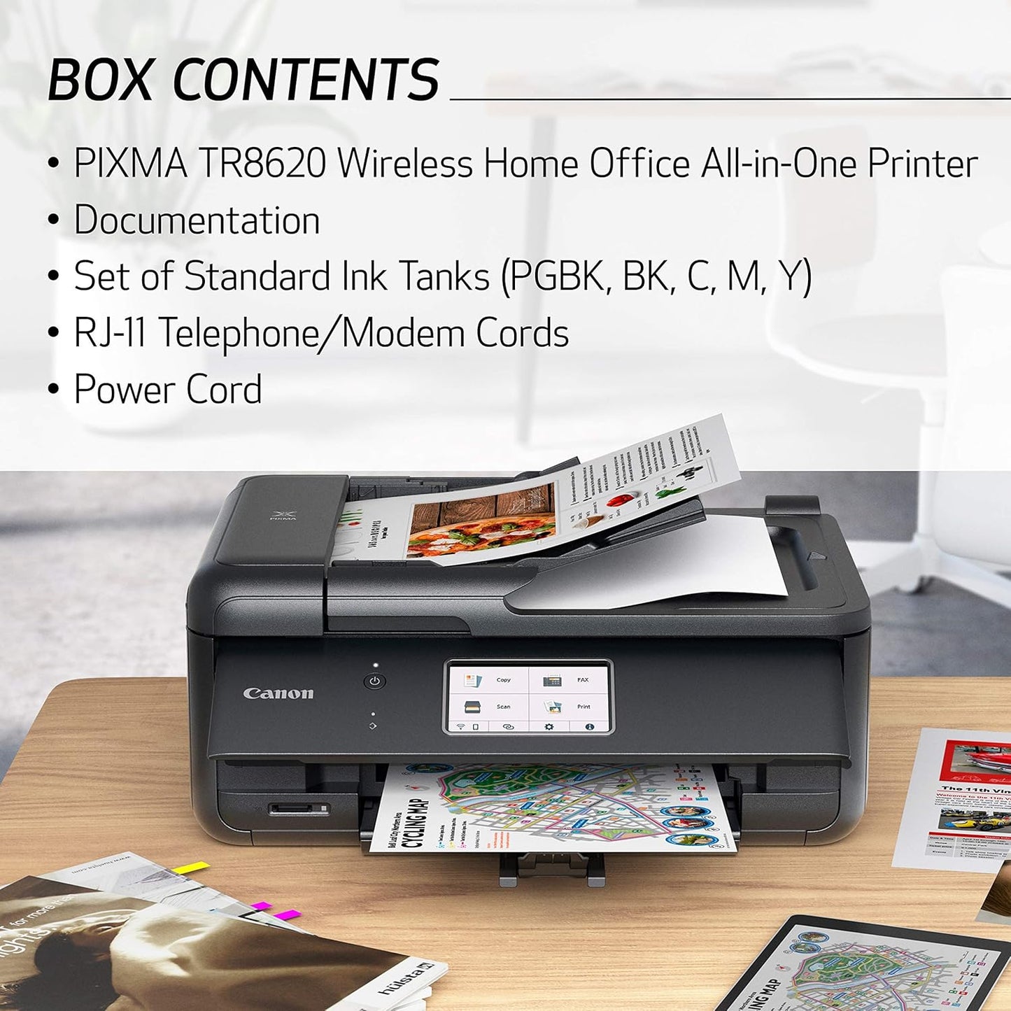 Canon TR8620 Wireless All-In-One Printer: Renewed, Copier, Scanner, Fax