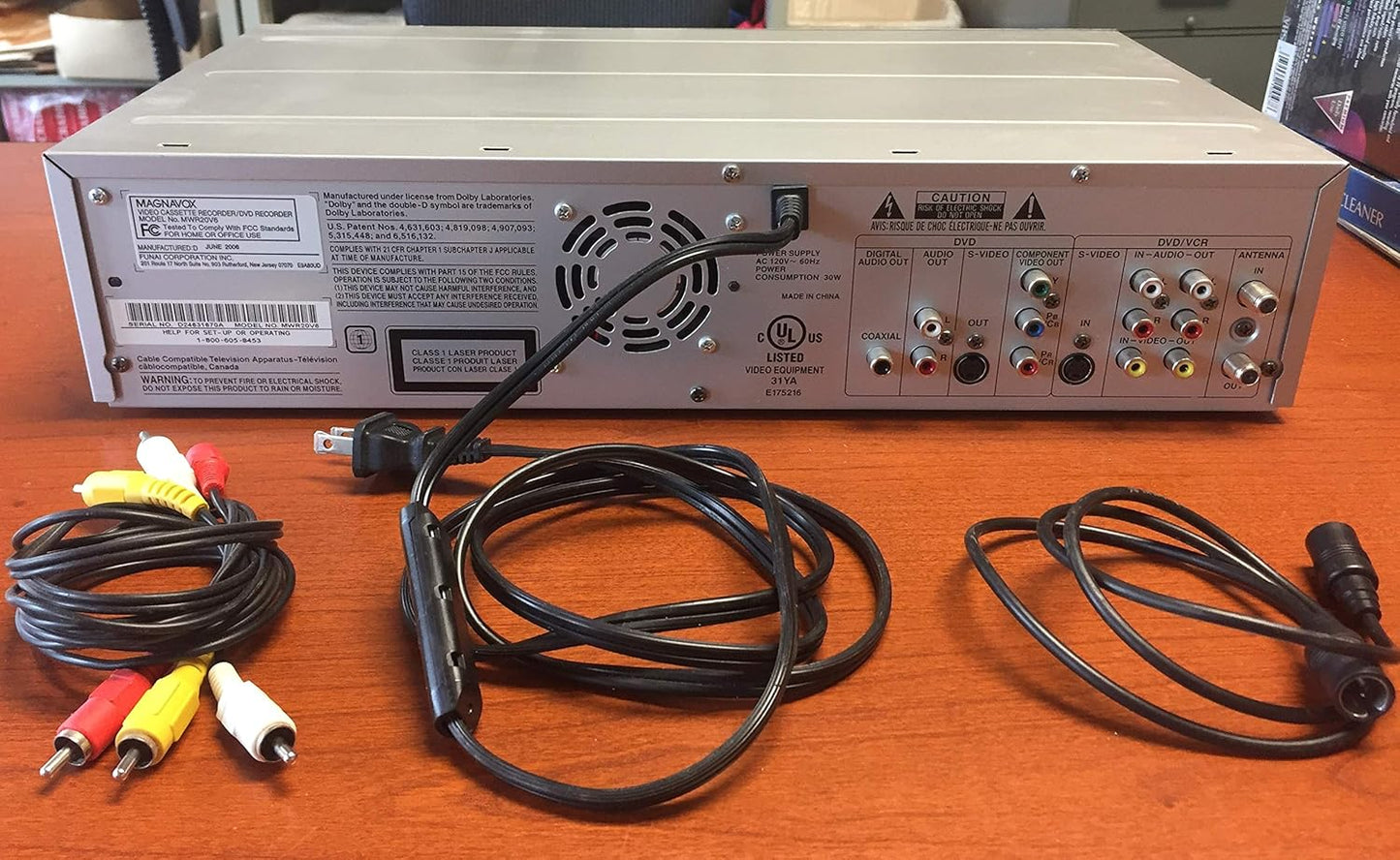 Magnavox MWR20V6 DVD Recorder VCR Combo Player