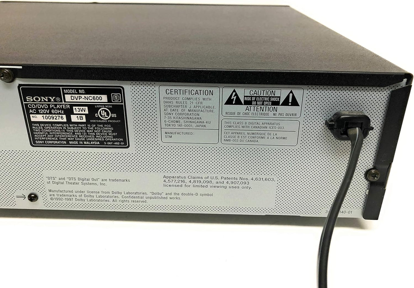 Sony DVPNC600 5-Disc Carousel DVD CD Changer
